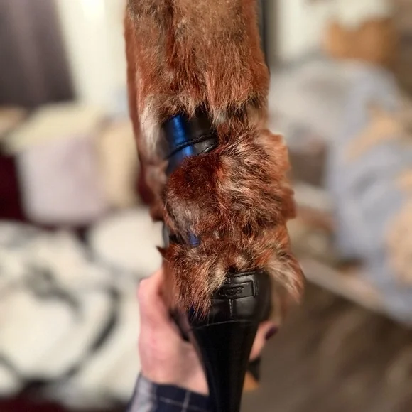 Faux Fur and Leather Women's Boots - Picture 11 of 12